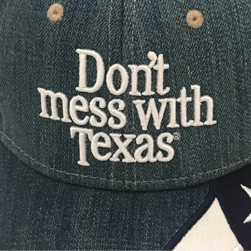 Don't Mess with Texas Cotton Red White Blue Adjustable Ball Cap NWT